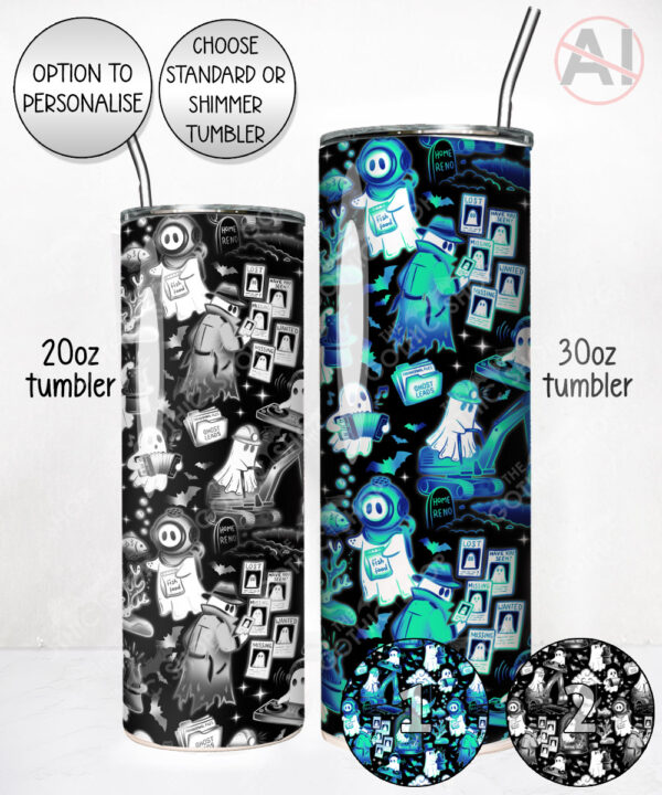 spooky ghost hobbies straight tumbler option to personalise