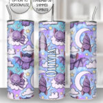 gothic dreamy baby bats purple straight tumbler option to personalise