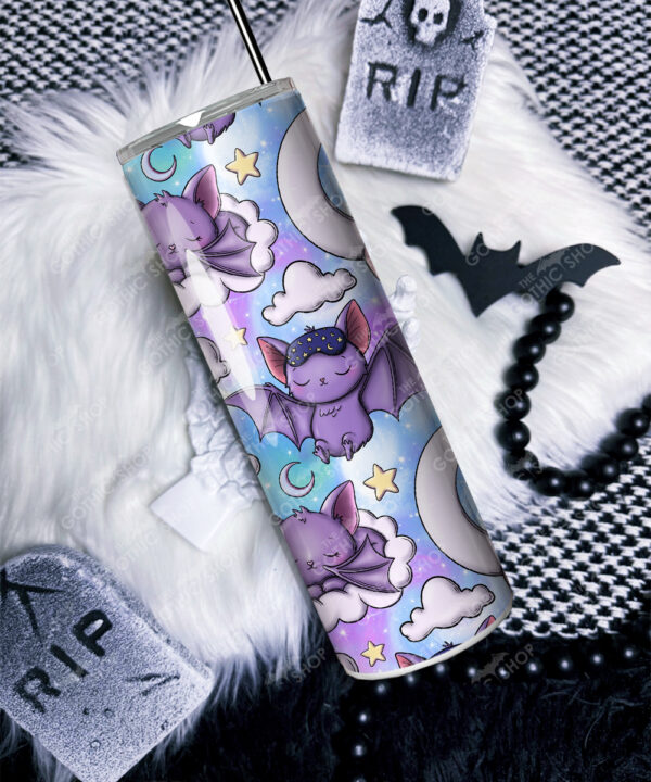 gothic dreamy baby bats purple straight tumbler option to personalise