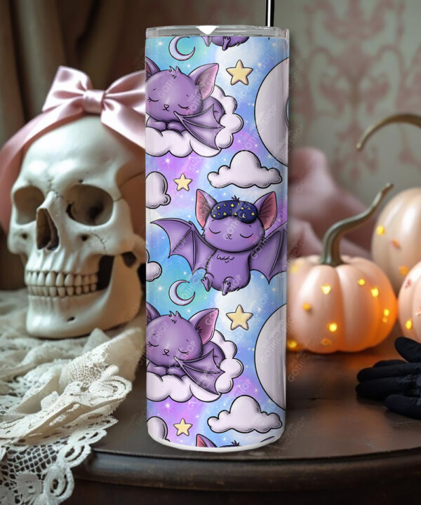 gothic dreamy baby bats purple straight tumbler option to personalise