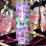 cute gothic ghost couple straight tumbler anniversary valentines wedding gift option to personalise
