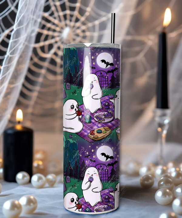 cute gothic ghost picnic straight tumbler option to personalise