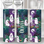cute gothic ghost picnic straight tumbler option to personalise