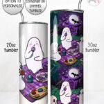 cute gothic ghost picnic straight tumbler option to personalise