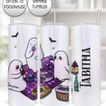 cute gothic ghost picnic straight tumbler option to personalise