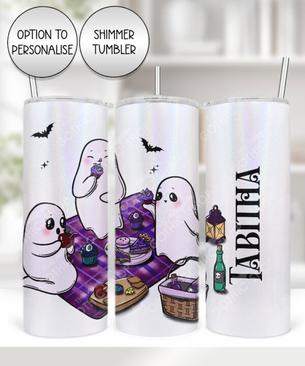 cute gothic ghost picnic straight tumbler option to personalise