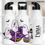 cute gothic ghost picnic water bottle option to personalise
