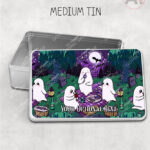 cute gothic ghost picnic storage tin option to personalise