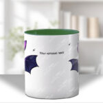 magical kawaii purple bat with potion mug and/or coaster optional to personalise