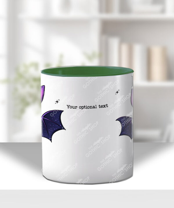 magical kawaii purple bat with potion mug and/or coaster optional to personalise