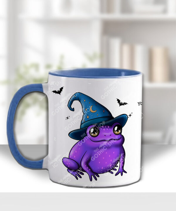 magical kawaii purple witchy frog mug and/or coaster optional to personalise