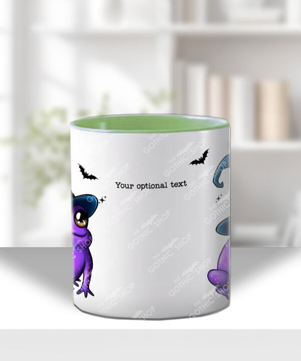magical kawaii purple witchy frog mug and/or coaster optional to personalise