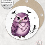 magical kawaii purple witchy cat on books mug and/or coaster optional to personalise (copy)