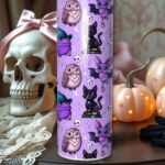 magical familiars purple gothic straight tumbler option to personalise