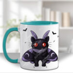 kitty gothic moth purple bat with potion mug and/or coaster optional to personalise