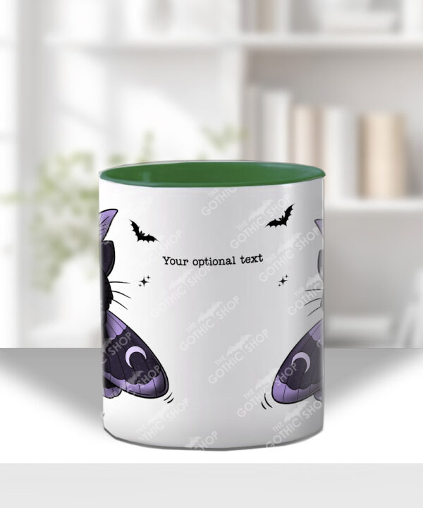kitty gothic moth purple bat with potion mug and/or coaster optional to personalise