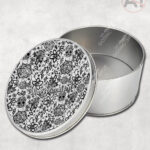 gothic floral lace skull roses moths storage tin option to personalise