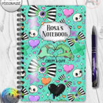 gurokawa creepy cute kawaii goth notebook journal option to personalise