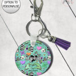 gurokawa creepy cute kawaii goth round keyring option to personalise