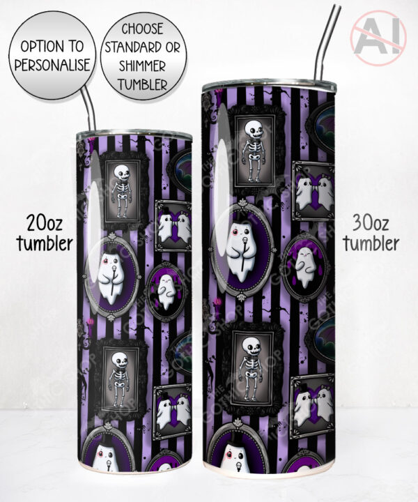haunted mansion wall gallery gothic straight tumbler option to personalise