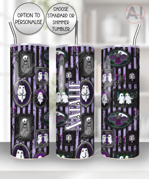 haunted mansion wall gallery gothic straight tumbler option to personalise