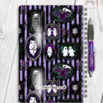 haunted mansion wall gallery gothic notebook journal option to personalise