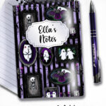 haunted mansion wall gallery gothic notebook journal option to personalise