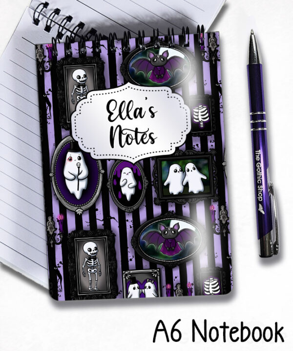 haunted mansion wall gallery gothic notebook journal option to personalise