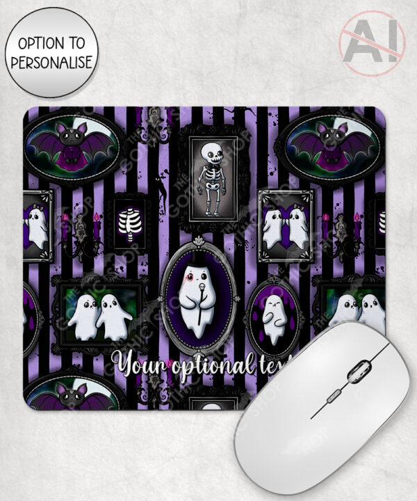 haunted mansion wall gallery gothic mouse mat option to personalise