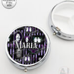 haunted mansion wall gallery gothic round pill box option to personalise
