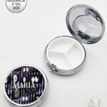 haunted mansion wall gallery gothic round pill box option to personalise