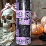 sharny spooky gothic patchwork magic gothic straight tumbler option to personalise