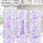 spell books black doodle sketches straight tumbler option to personalise