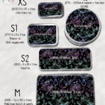 spell books doodle sketches witchy gothic storage tin option to personalise