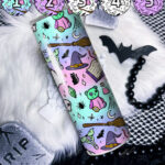 spooky doodle sketches gothic halloween straight tumbler option to personalise
