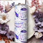 witch's brew doodle sketches gothic straight tumbler option to personalise
