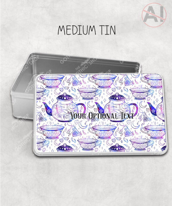 witch's brew doodle sketches gothic storage tin option to personalise