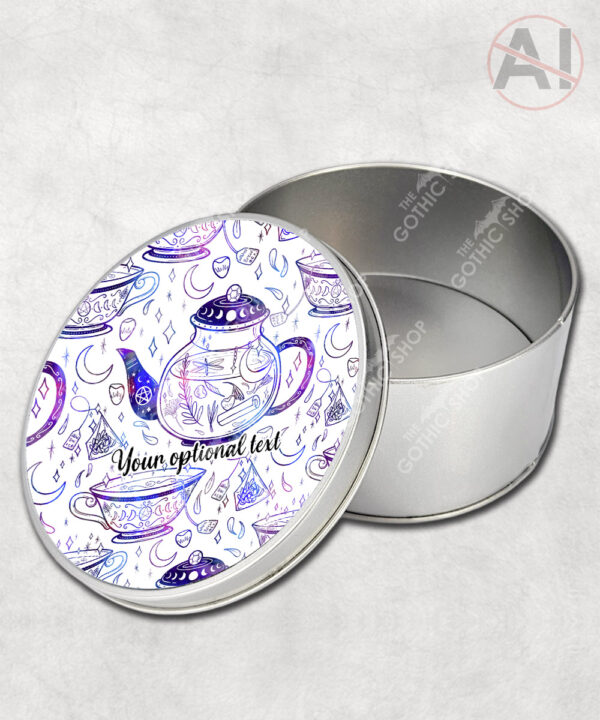 witch's brew doodle sketches gothic storage tin option to personalise