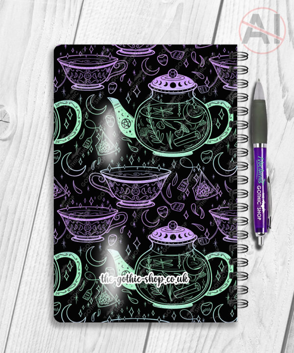 witch's brew doodle sketches gothic notebook journal option to personalise