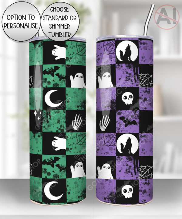 witch's brew doodle sketches gothic straight tumbler option to personalise (copy)