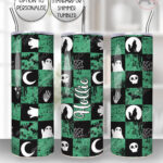 witch's brew doodle sketches gothic straight tumbler option to personalise (copy)