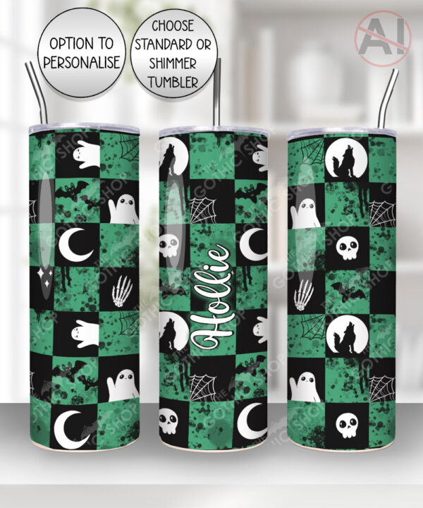 witch's brew doodle sketches gothic straight tumbler option to personalise (copy)