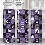witch's brew doodle sketches gothic straight tumbler option to personalise (copy)