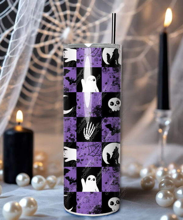 witch's brew doodle sketches gothic straight tumbler option to personalise (copy)