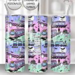 train to ghost town halloween straight tumbler option to personalise