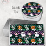 spooky halloween cows storage tin option to personalise