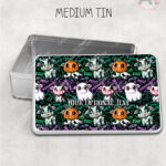 spooky halloween cows storage tin option to personalise