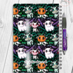 spooky halloween cows notebook journal option to personalise