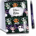 spooky halloween cows notebook journal option to personalise