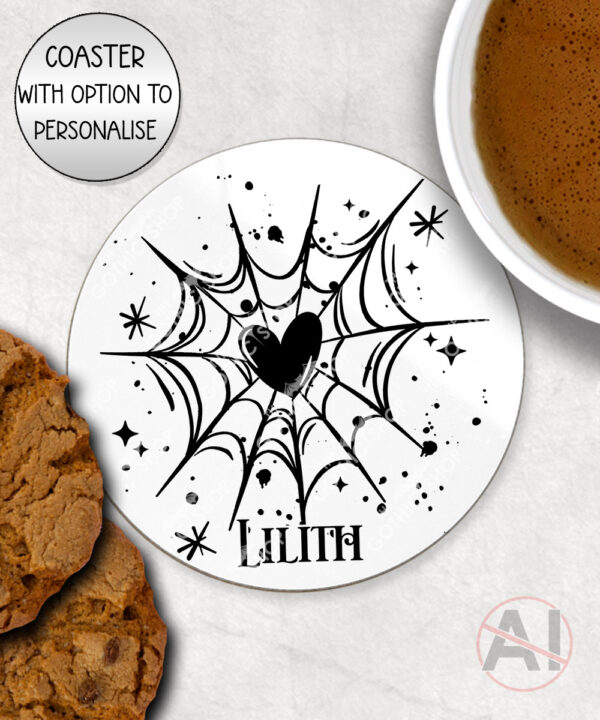 gothic heart web mug and/or coaster optional to personalise